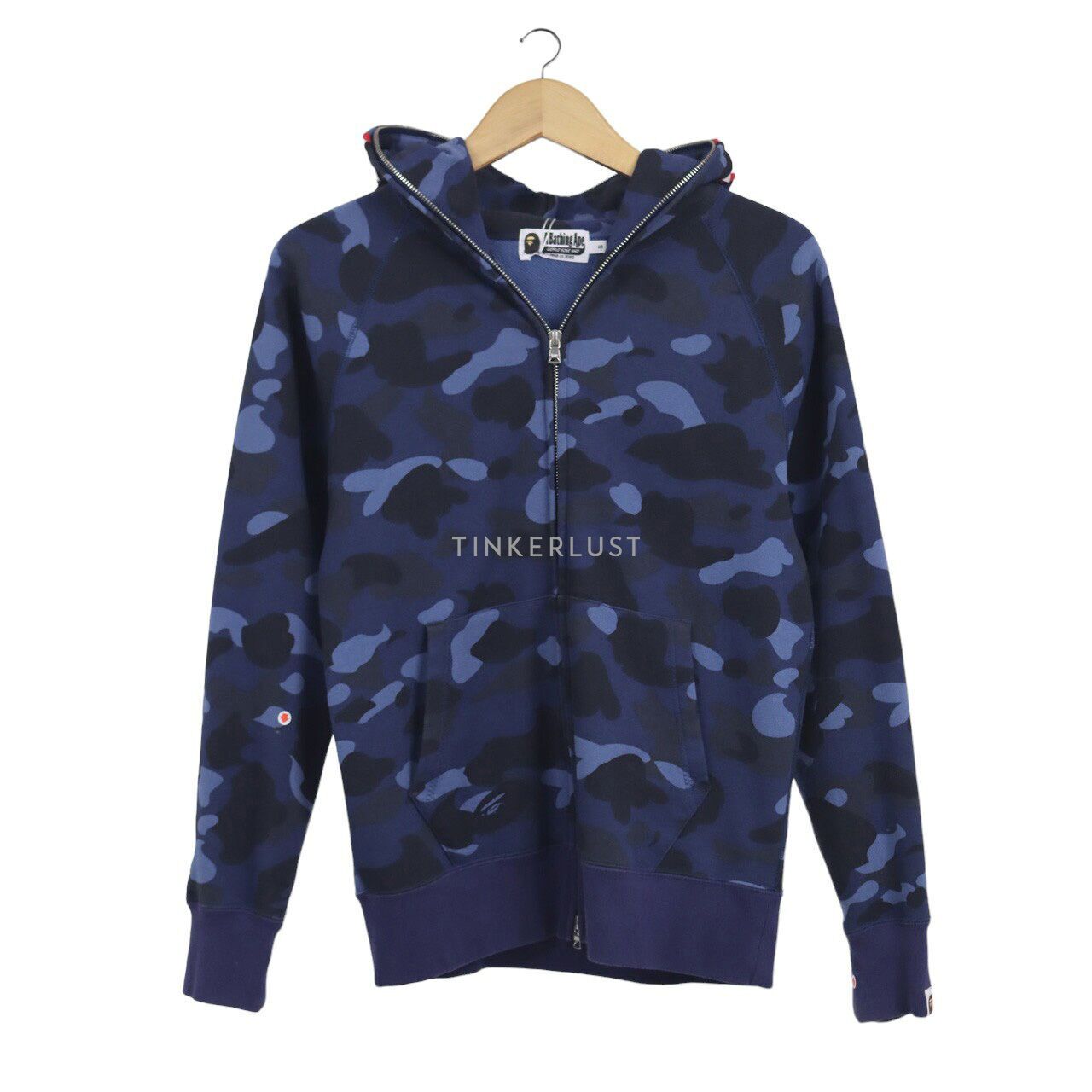 pakaian outerwear jaket A Bathing Ape Shark Camo Blue Jacket Tinkerlust
